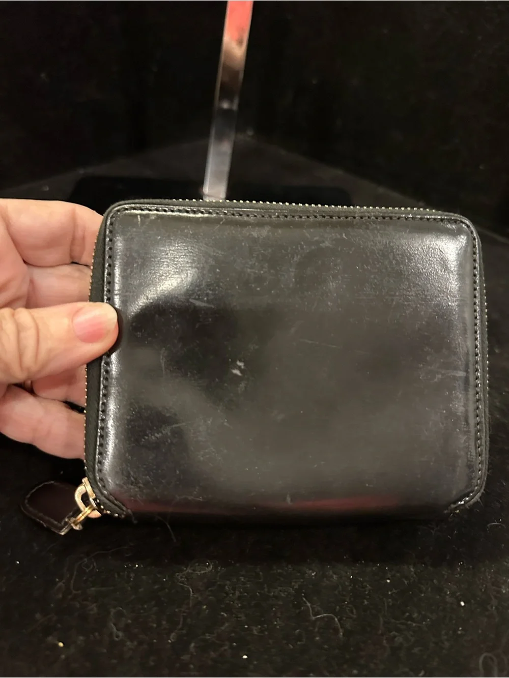Gucci #252 VINTAGE Leather Compact Wallet Stunning Red Interior